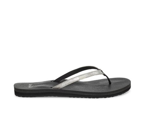 Sanuk Yoga Joy Shimmer Metallic - Sanuk Sandals Womens Silver - Philippines VLJFRT861